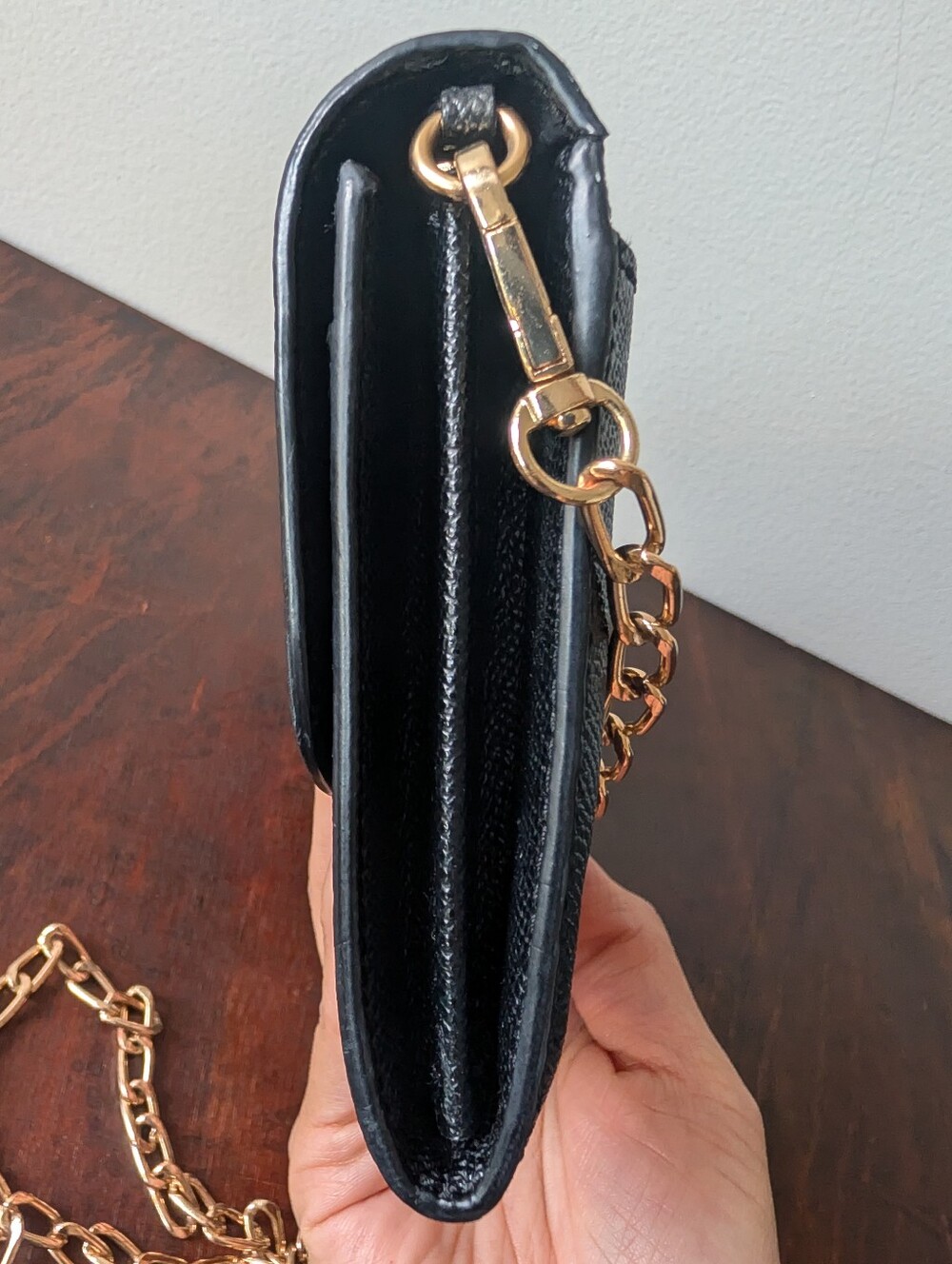 Coach F33390 Black Crossgrain Leather Turnlock Wallet Clutch - Picture 7 of 13